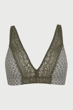 Soutien-gorge foulard sans armatures en dentelle et en microfibre L'irrésistible - Mosaique