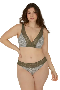 Soutien-gorge foulard sans armatures en dentelle et en microfibre L'irrésistible - Mosaique
