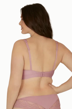 Soutien-gorge foulard sans armatures en dentelle et en microfibre L'irrésistible - Lilas