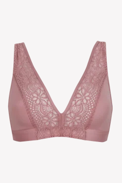 Soutien-gorge foulard sans armatures en dentelle et en microfibre L'irrésistible - Lilas