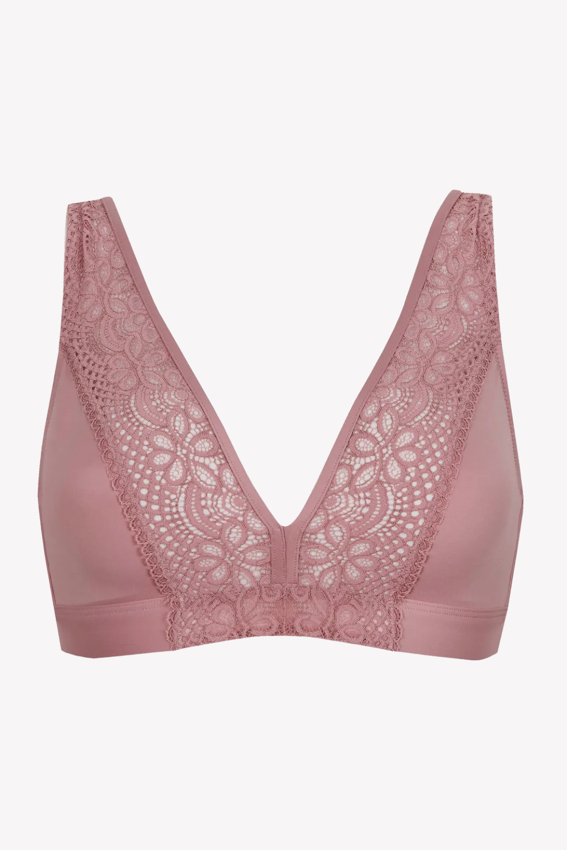 Soutien-gorge foulard sans armatures en dentelle et en microfibre L'irrésistible - Lilas