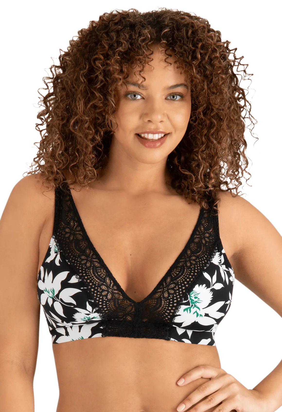 Soutien-gorge foulard sans armatures en dentelle et en microfibre L'irrésistible - Jasmin