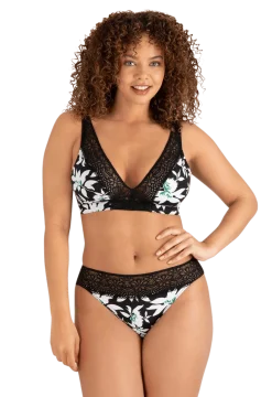 Soutien-gorge foulard sans armatures en dentelle et en microfibre L'irrésistible - Jasmin