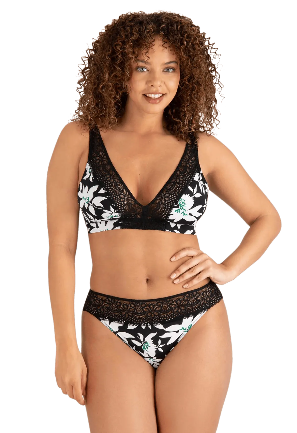 Soutien-gorge foulard sans armatures en dentelle et en microfibre L'irrésistible - Jasmin