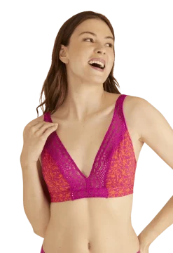 Soutien-gorge foulard sans armatures en dentelle et en microfibre L'irrésistible - Tiaré