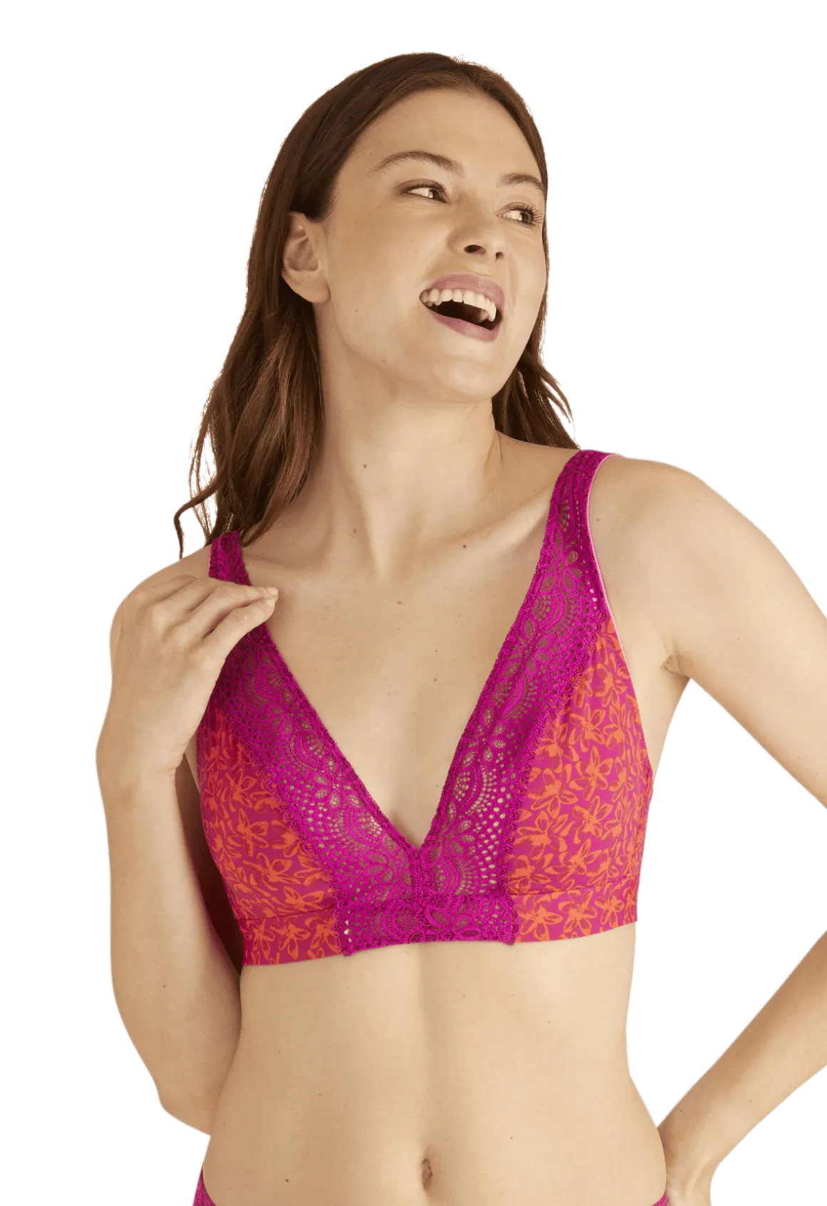 Soutien-gorge foulard sans armatures en dentelle et en microfibre L'irrésistible - Tiaré