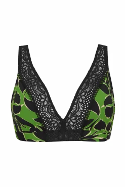 Soutien-gorge foulard sans armatures en dentelle et en microfibre L'irrésistible - Botanique