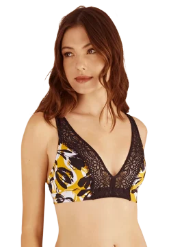 Soutien-gorge foulard sans armatures en dentelle et en microfibre L'irrésistible - Esquisse