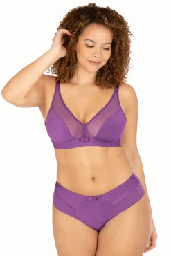 Soutien-gorge sans armatures Tulle Design - Violet