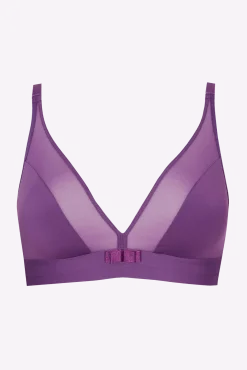 Soutien-gorge sans armatures Tulle Design - Violet