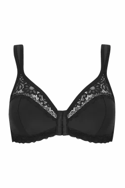 Soutien-gorge sans armatures agrafage avant Well Allure L'Elégante - Noir