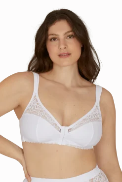 Soutien-gorge sans armatures agrafage avant Well Allure L'Elégante - Blanc