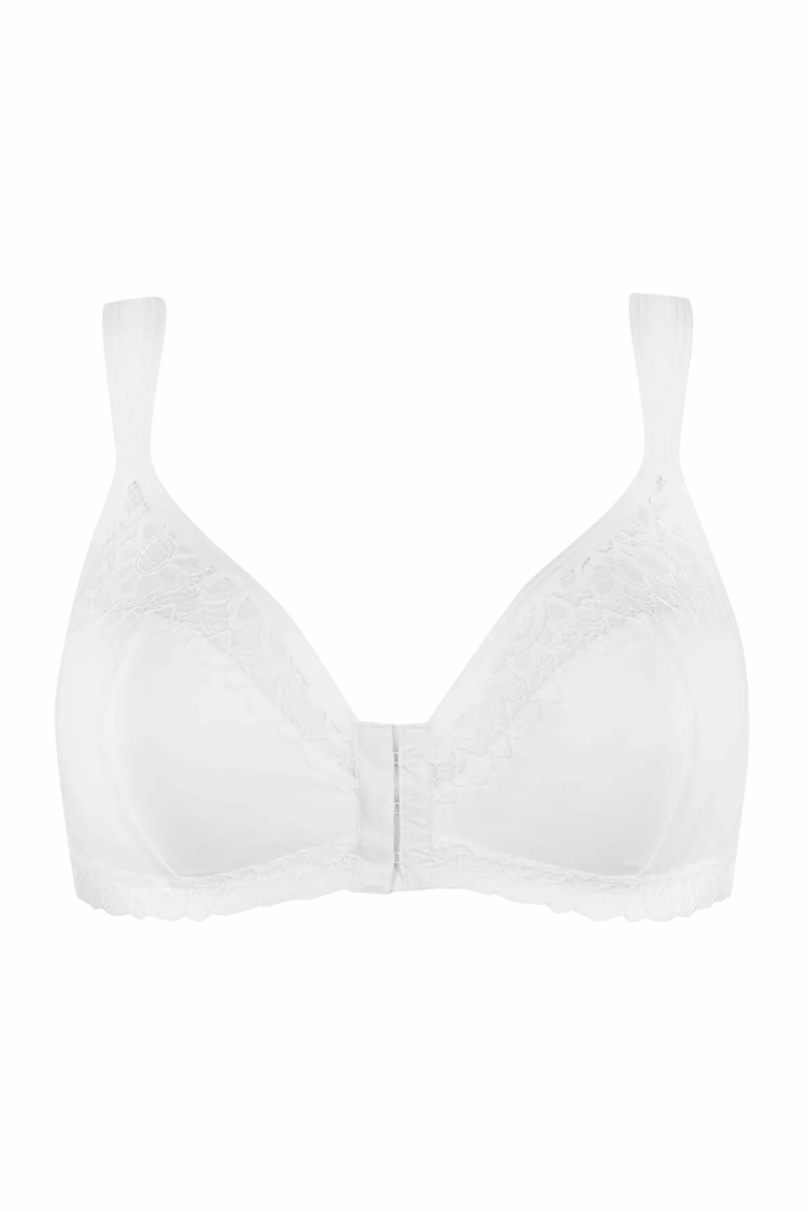 Soutien-gorge sans armatures agrafage avant Well Allure L'Elégante - Blanc