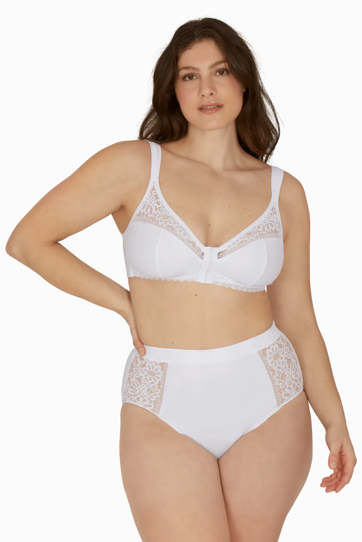 Soutien-gorge sans armatures agrafage avant Well Allure L'Elégante - Blanc
