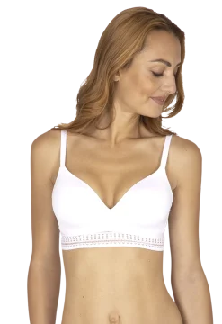 Soutien-gorge sans armatures coques souples Arty Graphik - Blanc
