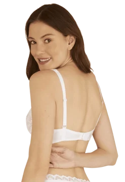 Soutien-gorge sans armatures Dentelle Audacieuse - Blanc
