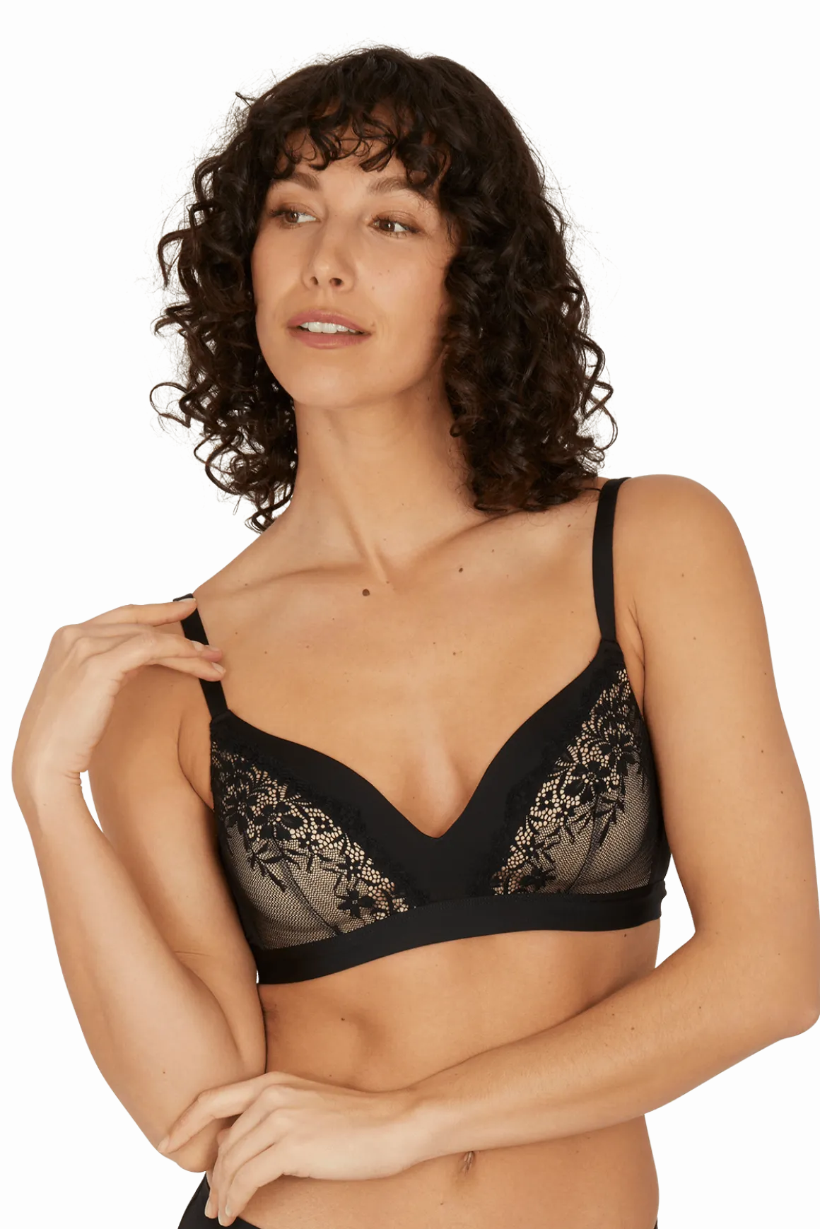 Soutien-gorge sans armatures à coques souples Romance Magic Nights - Noir