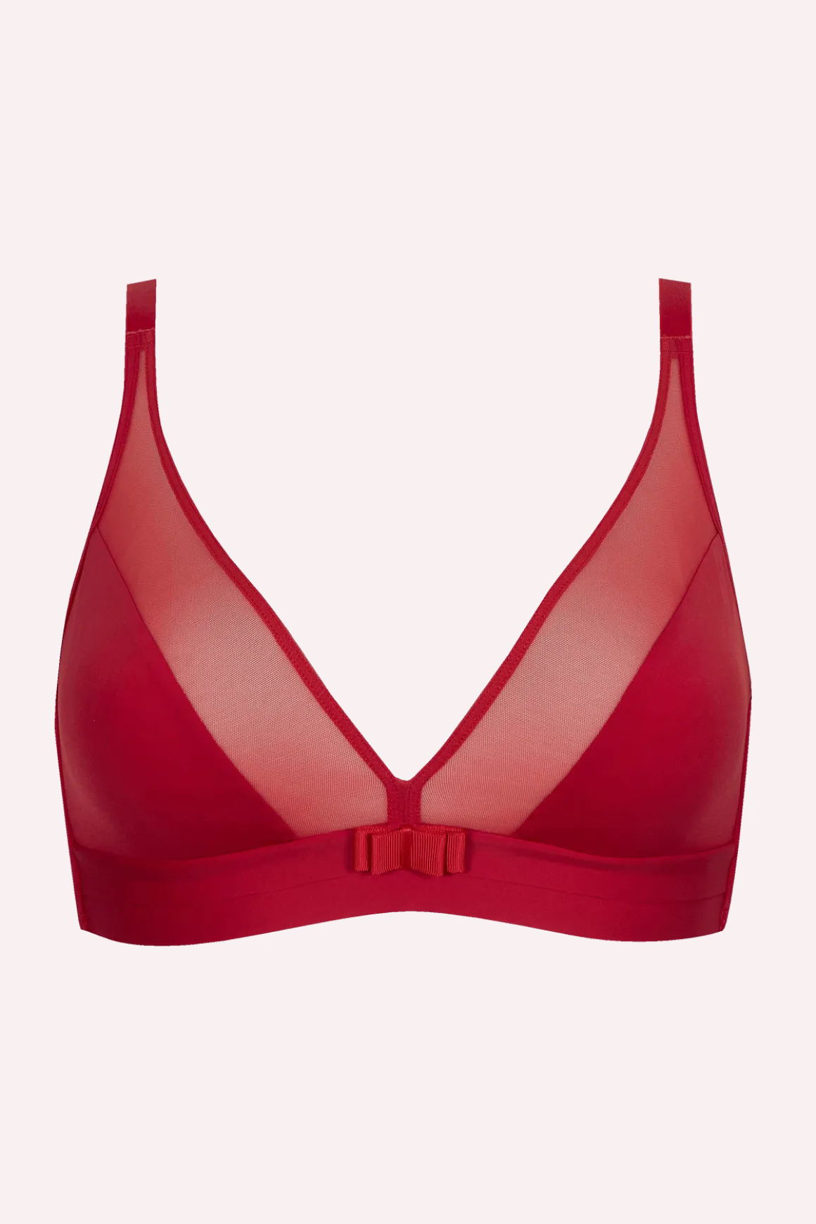 Soutien-gorge sans armatures Tulle Design - Rouge ardent