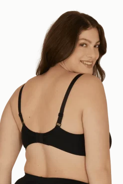 Soutien-gorge sans armatures basque dentelle Well Allure L'Elégante - Noir