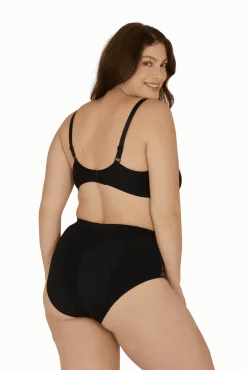 Soutien-gorge sans armatures basque dentelle Well Allure L'Elégante - Noir