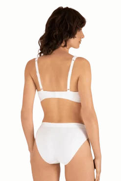 Soutien-gorge sans armatures Tulle Design Coton - Blanc naturel