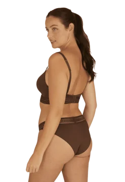 Soutien-gorge sans armatures coques souples Arty Graphik - Chocolat