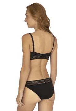 Soutien-gorge sans armatures coques souples Arty Graphik - Noir