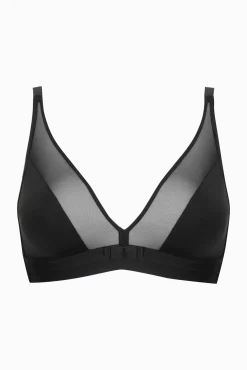 Soutien-gorge sans armatures Tulle Design - Noir
