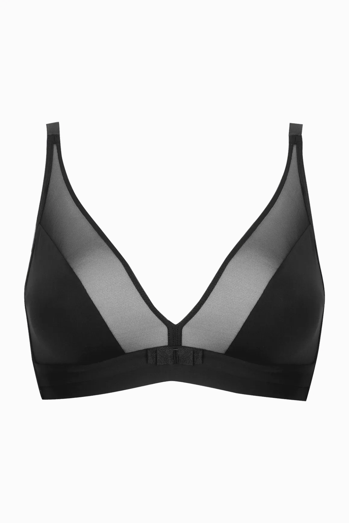 Soutien-gorge sans armatures Tulle Design - Noir