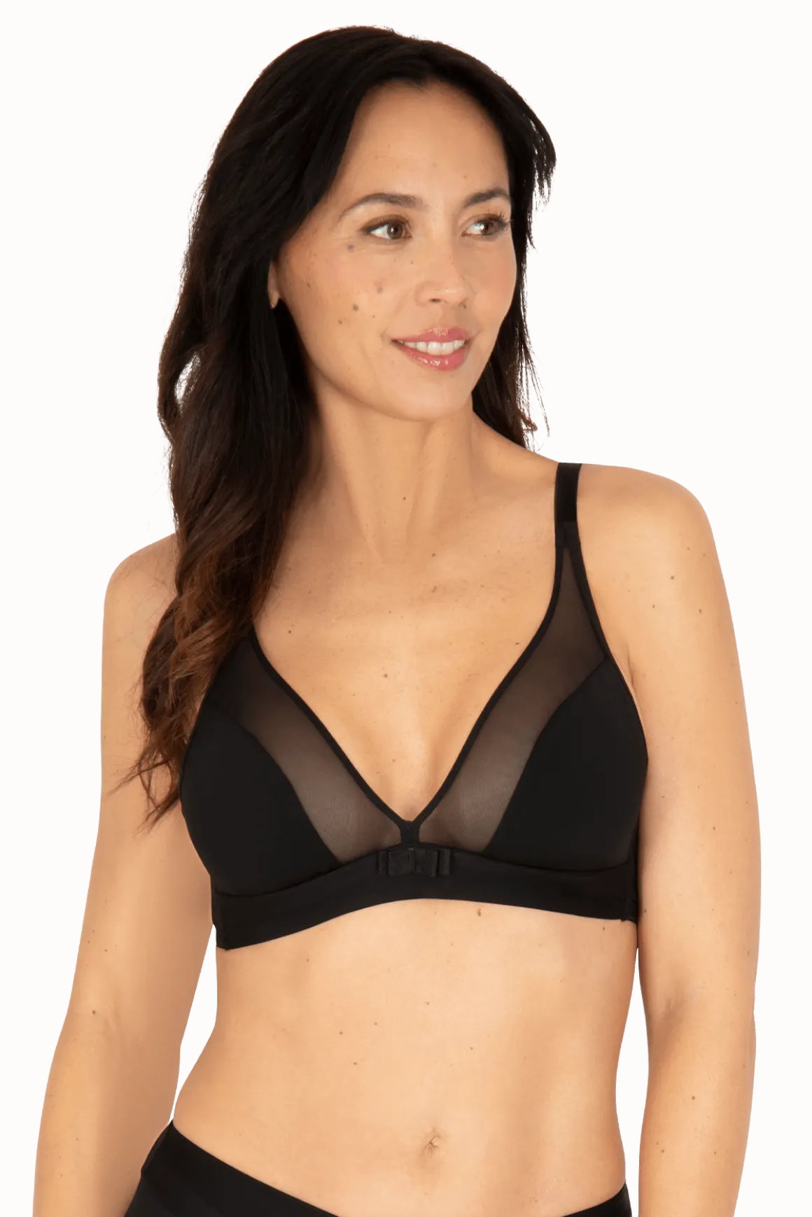 Soutien-gorge sans armatures Tulle Design - Noir