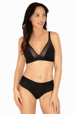 Soutien-gorge sans armatures Tulle Design - Noir