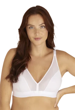 Soutien-gorge sans armatures Tulle Design - Blanc