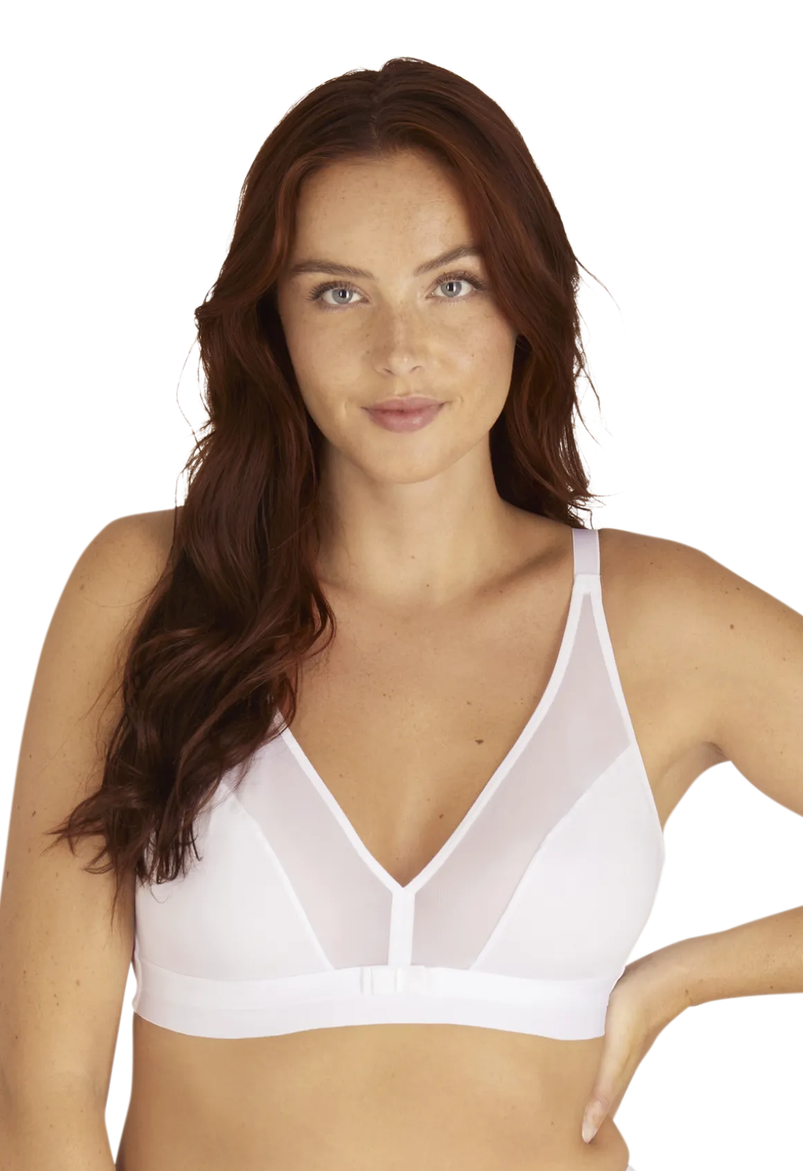 Soutien-gorge sans armatures Tulle Design - Blanc