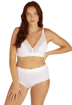 Soutien-gorge sans armatures Tulle Design - Blanc