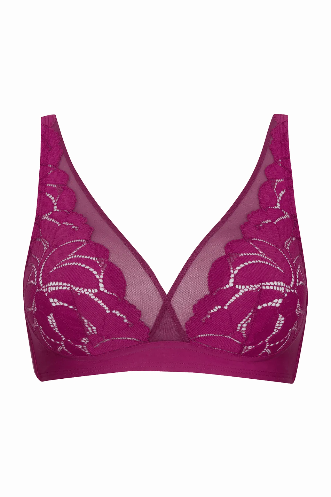 Soutien-gorge sans armatures Dentelle Prodigieuse - Fuchsia