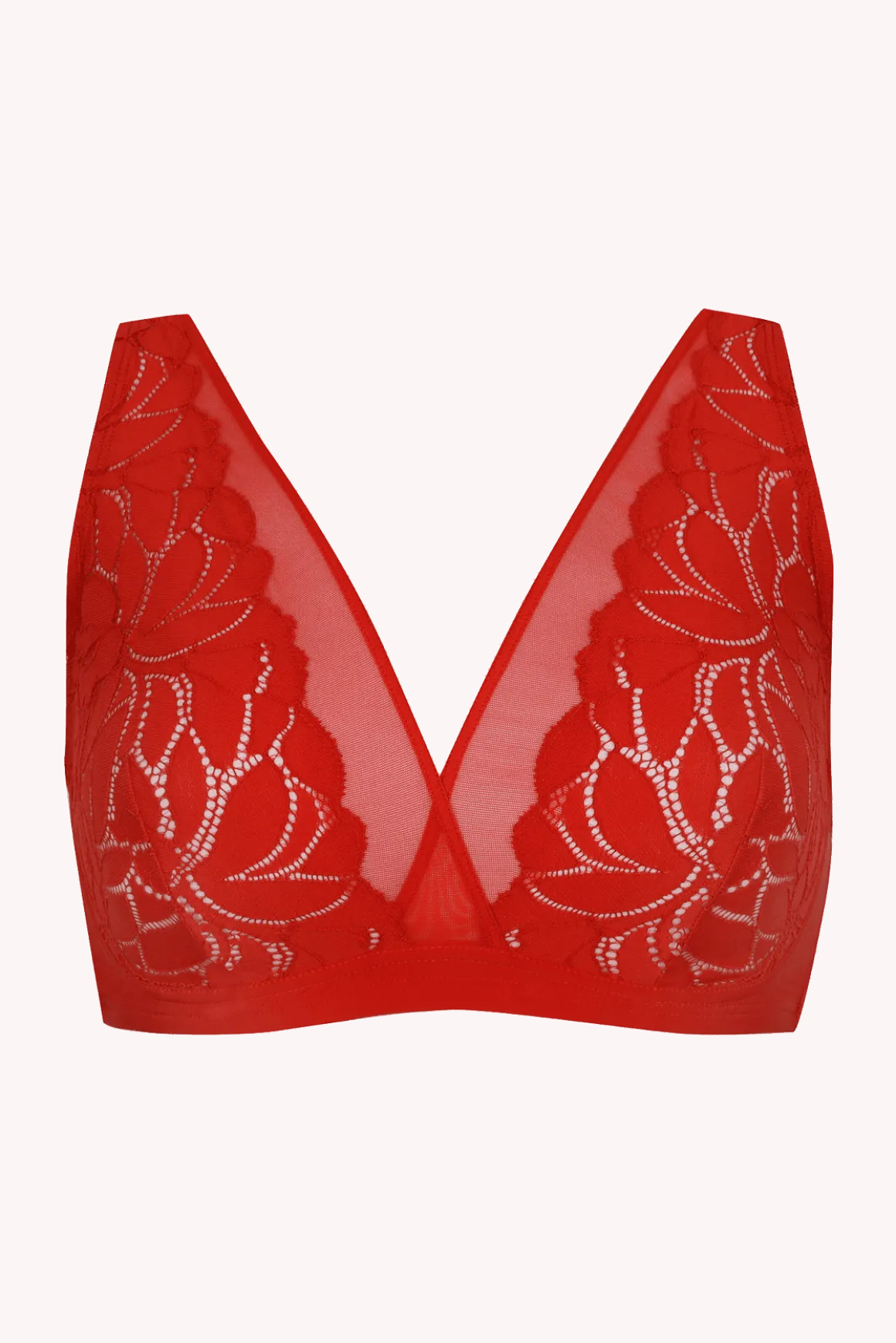 Soutien-gorge sans armatures Dentelle Prodigieuse - Rouge lumineux