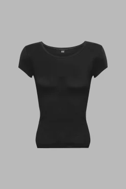 Top Manches Courtes Allure d'Hiver - Noir